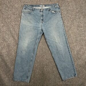 Canyon River Blues Men's Straight Jeans 42x32 Blue Denim 100% Cotton 5 Pockets